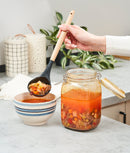 Set 4 borcane etanșe alimente, sticlă, capac cu sârmă