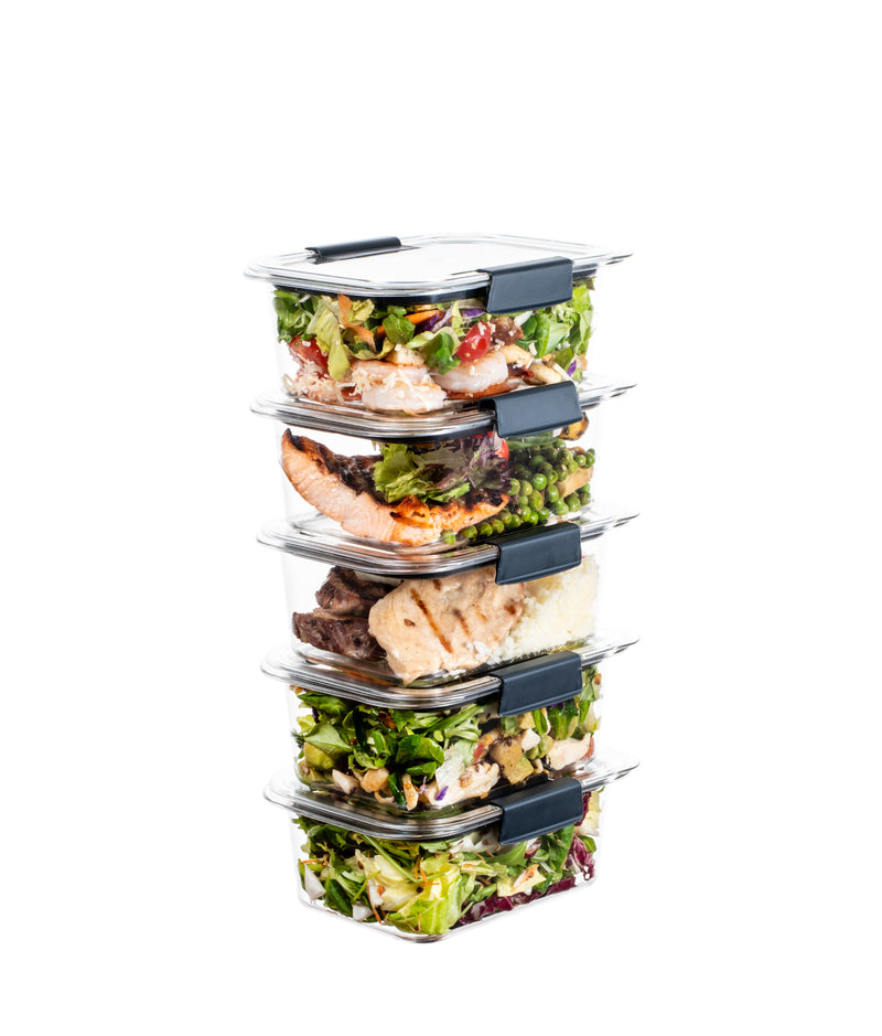 Set 5 caserole etanșe din plastic pentru mâncare, dimensiuni individuale