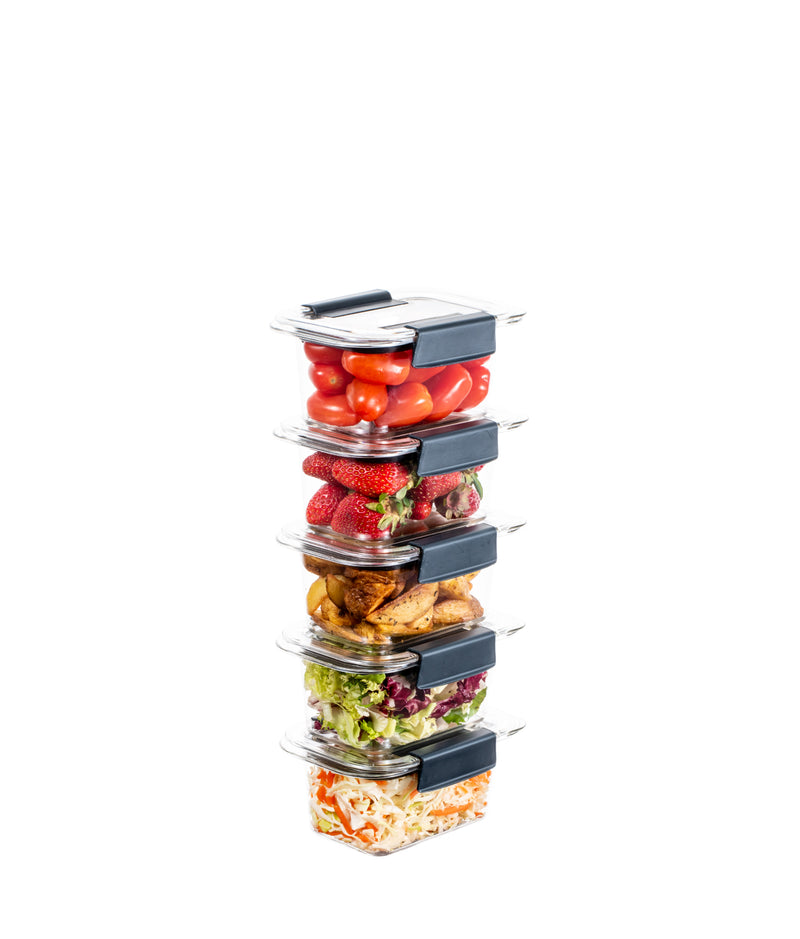 Set 5 caserole etanșe din plastic pentru mâncare, dimensiuni individuale