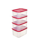 Set 4 caserole plastic pentru mâncare, dimensiuni individuale