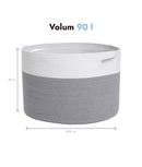 Coș depozitare produse textile 90L