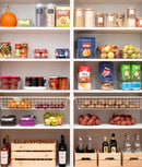 Set 4 cutii depozitare cămară, medii