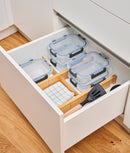 Organizatoare sertare ajustabile din bambus