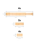 Organizatoare sertare ajustabile din bambus
