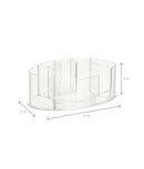 Organizator cosmetice oval, 6 compartimente