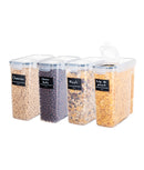 Set 4 recipiente etanșe depozitare cereale, capac turnare