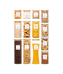 Set 13 recipiente etanșe alimente, sticlă, capac bambus