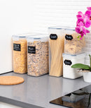 Set 2 recipiente etanșe depozitare cereale, capac turnare