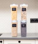 Set 4 recipiente etanșe depozitare cereale, capac turnare