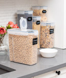 Set 4 recipiente etanșe depozitare cereale, capac turnare