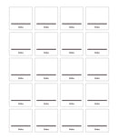 Set 4x20 etichete universale, albe, marker inclus