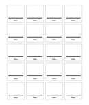 Set 4x20 etichete universale, albe, marker inclus