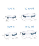 Set 3 caserole etanșe din sticlă pentru mâncare