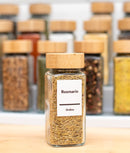 Set 12 sticluțe condimente, capac bambus