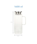 Set 2 carafe apă din sticlă, filtru inox, 1.6 L