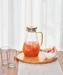 Carafă apă din sticlă, filtru inox, formă diamant, 2 L