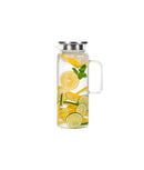 Carafă apă din sticlă, filtru inox, 1.6 L