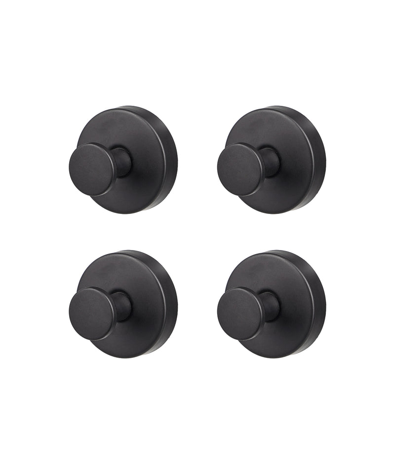 Set cârlige inteligente inox, montare fixă & ușoară, negru mat