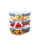 Set 3 caserole etanșe din sticlă pentru mâncare