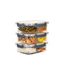 Set 3 caserole compartimentate din sticlă pentru mâncare