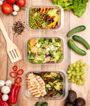 Set 16 caserole etanșe din plastic pentru mâncare