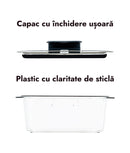 Set 5 caserole etanșe din plastic pentru mâncare, dimensiuni individuale