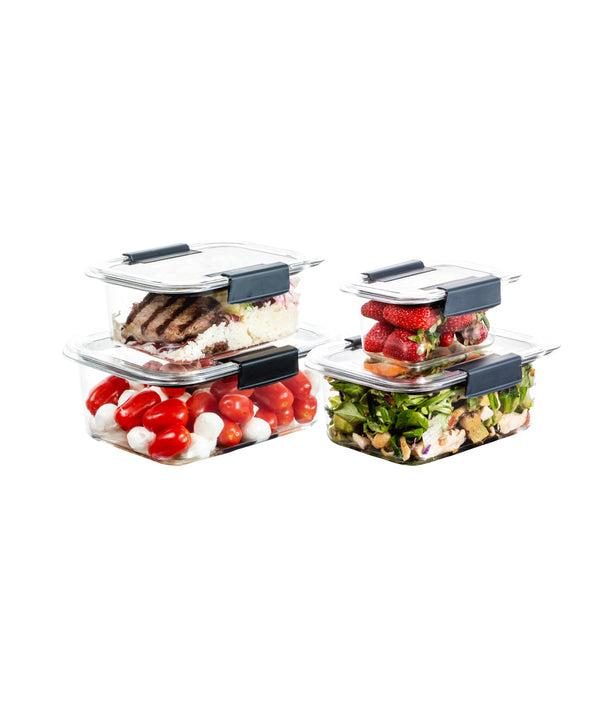Set 4 caserole etanșe din plastic pentru mâncare