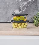 Set 4 caserole pentru vidat, sticlă borosilicată, perete dublu, pompă inclusă, 800 ml & 1380 ml