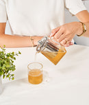 Ceainic compact, minimalist, sticlă, filtru inox detașabil, 350 ml