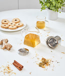 Ceainic compact, minimalist, sticlă, filtru inox detașabil, 350 ml