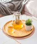 Ceainic minimalist, sticlă, filtru inox detașabil, 1L