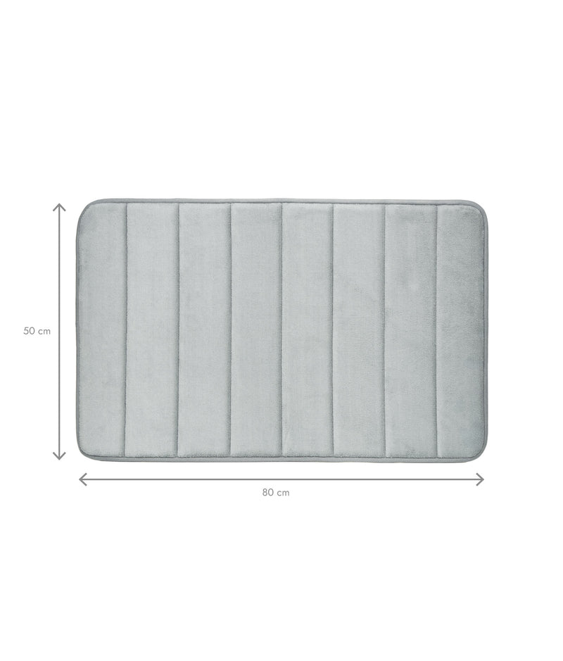 Covoraș cu spumă cu memorie, super-absorbant, pentru baie, gri