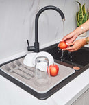 Covoraș uscare vase, super absorbant, microfibră, gri