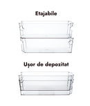 Set 4 cutii depozitare cămară, mari