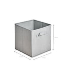 Set 6 cutii depozitare pliabile, mâner, structură consolidată, gri