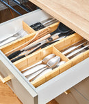 Organizatoare sertare ajustabile din bambus