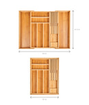 Organizator sertar tacâmuri, bambus, extensibil