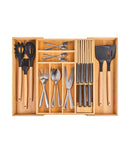 Organizator sertar tacâmuri, bambus, extensibil