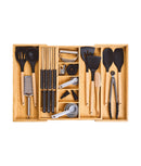 Organizator sertar ustensile, bambus, extensibil
