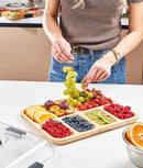 Platou aperitive ServeFresh, bambus, cu capac etanș