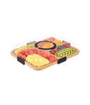 Platou aperitive ServeFresh, bambus, cu capac etanș
