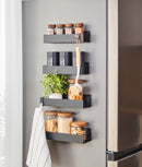 Set 4 rafturi depozitare magnetice, metal, negre