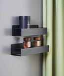 Set 4 rafturi depozitare magnetice, metal, negre