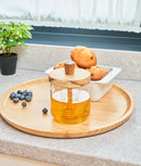 Recipient etanș miere, sticlă, capac și lingură acacia