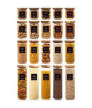 Set 20 recipiente etanșe alimente, sticlă, capac acacia