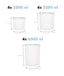 Set 12 recipiente etanșe alimente XXL