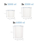 Set 6 recipiente etanșe alimente XXL