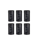 Set 6 recipiente etanșe, depozitare ceai, capac dublu, metal, negre