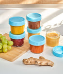 Set 12 recipiente etanșe sticlă pentru mâncare bebeluși