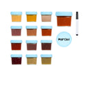 Set 12 recipiente etanșe sticlă pentru mâncare bebeluși